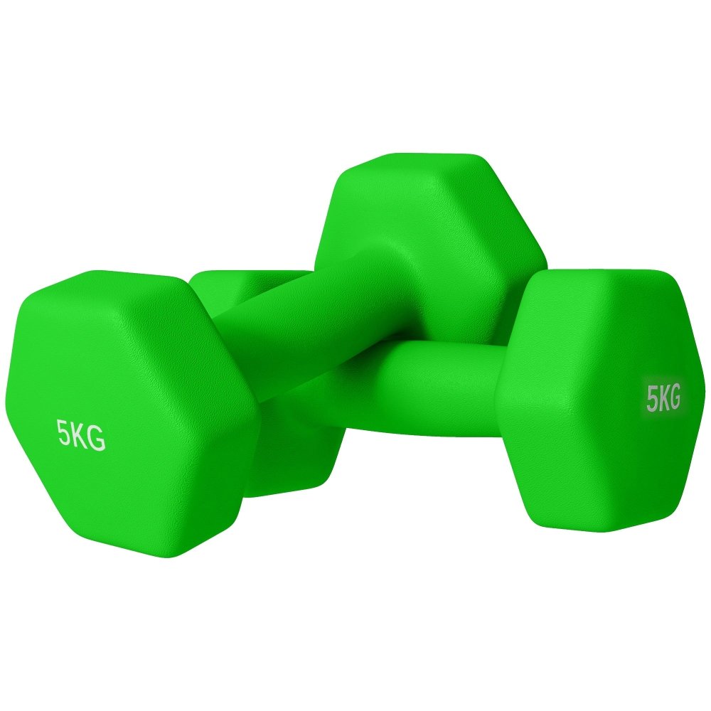 SPORTNOW Hex Dumbbells 1kg–6kg Pair with Non - Slip Grip