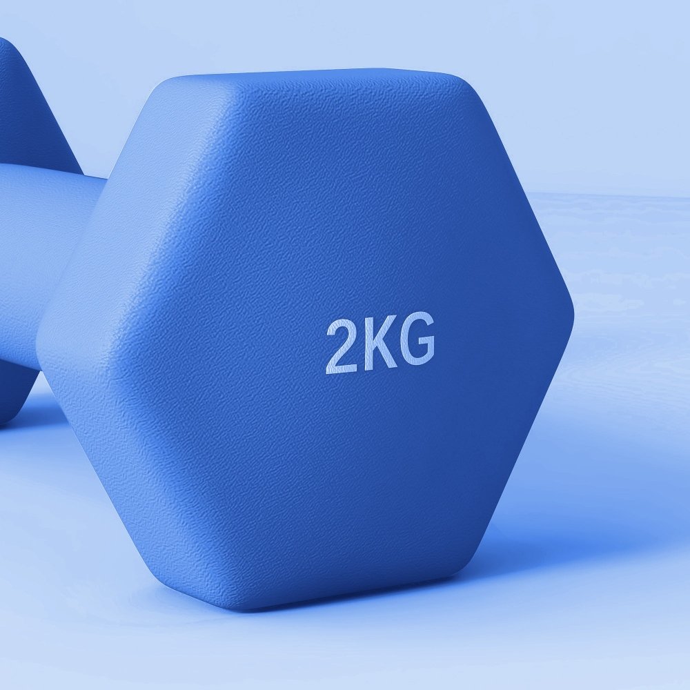 SPORTNOW Hex Dumbbells 1kg–6kg Pair with Non - Slip Grip