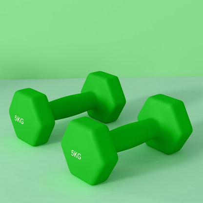 SPORTNOW Hex Dumbbells 1kg–6kg Pair with Non - Slip Grip