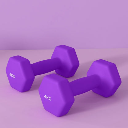 SPORTNOW Hex Dumbbells 1kg–6kg Pair with Non - Slip Grip