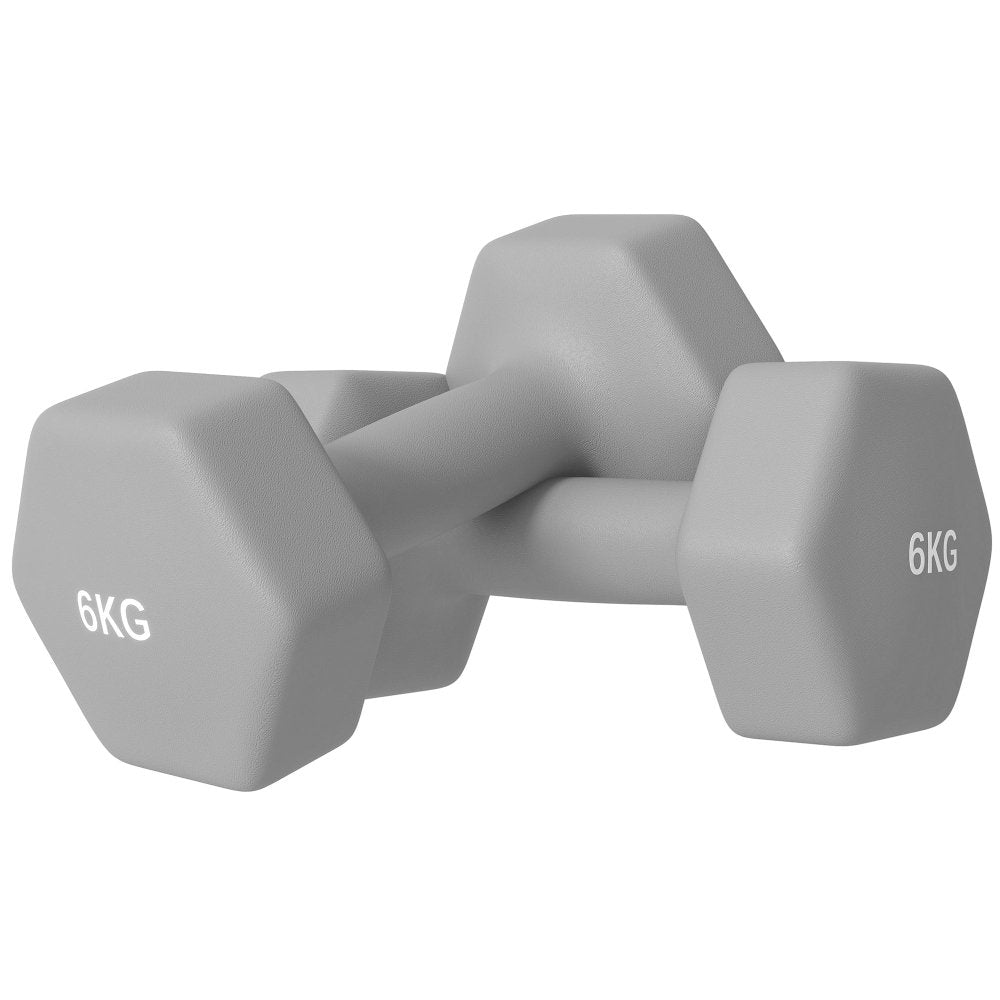 SPORTNOW Hex Dumbbells 1kg–6kg Pair with Non - Slip Grip