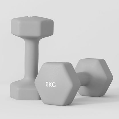 SPORTNOW Hex Dumbbells 1kg–6kg Pair with Non - Slip Grip