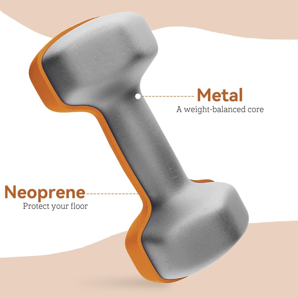 SPORTNOW Hex Dumbbells 1kg–6kg Pair with Non - Slip Grip