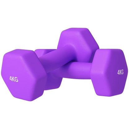 SPORTNOW Hex Dumbbells 1kg–6kg Pair with Non - Slip Grip