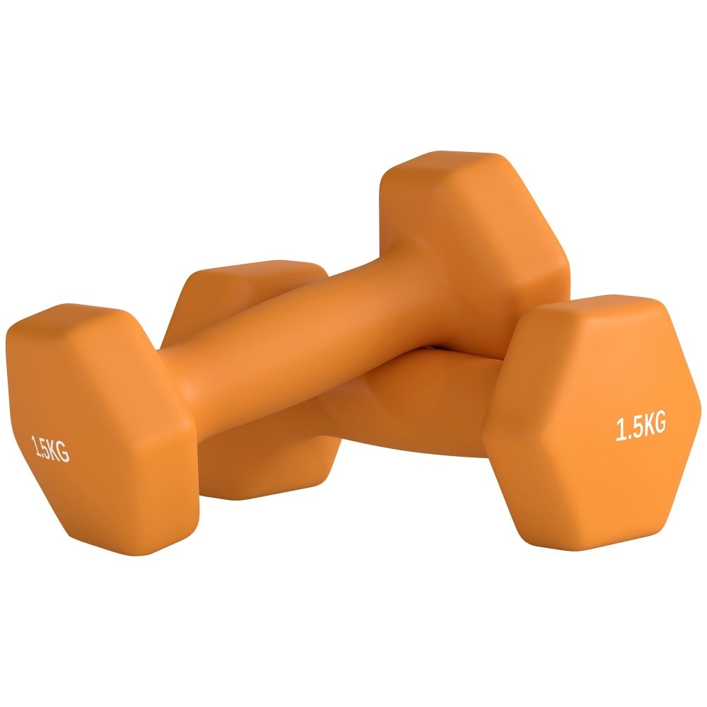 SPORTNOW Hex Dumbbells 1kg–6kg Pair with Non - Slip Grip