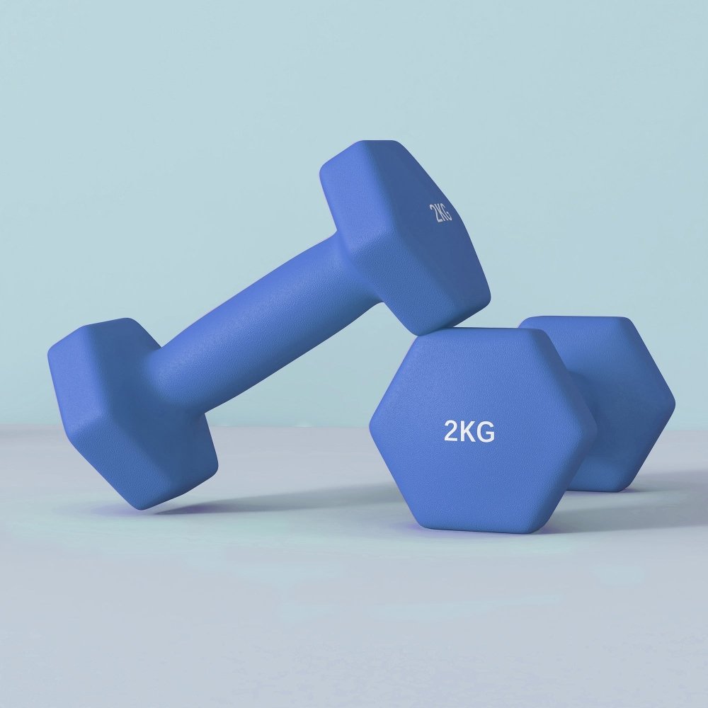 SPORTNOW Hex Dumbbells 1kg–6kg Pair with Non - Slip Grip