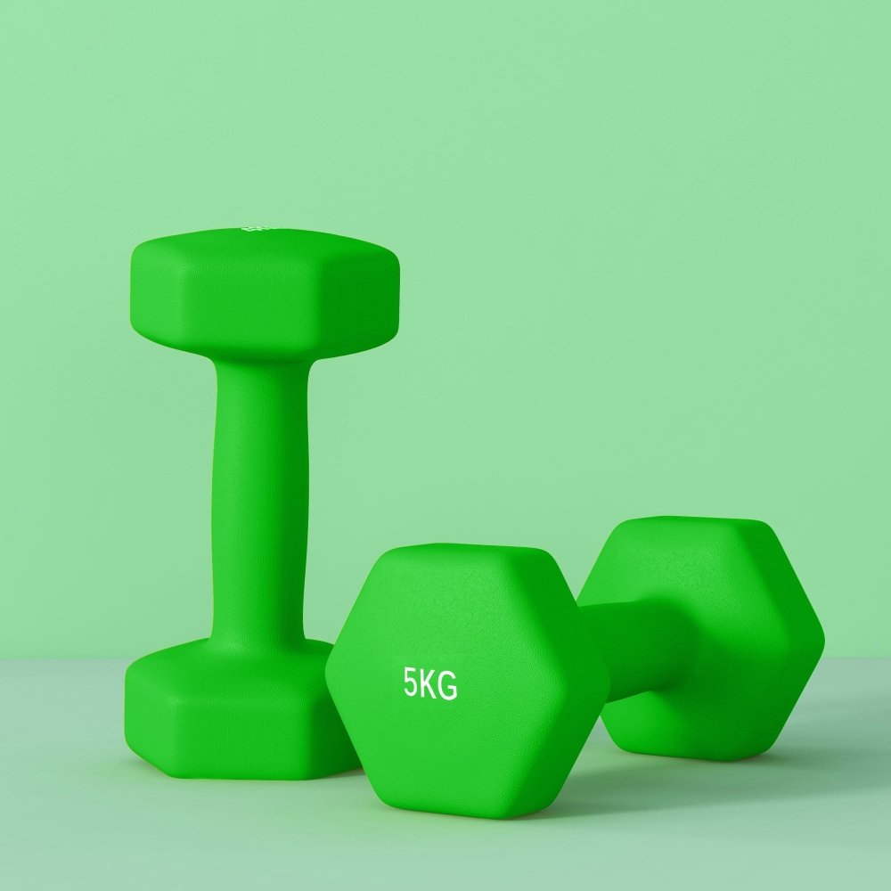 SPORTNOW Hex Dumbbells 1kg–6kg Pair with Non - Slip Grip