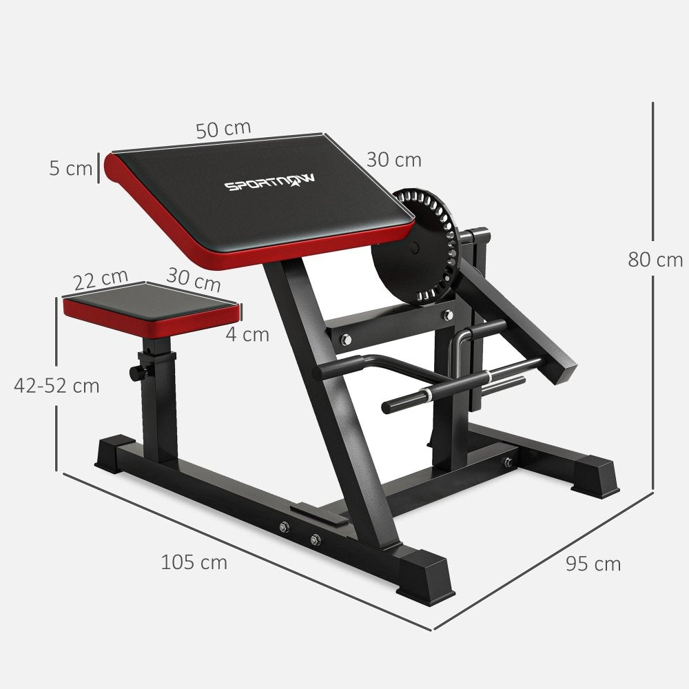 SPORTNOW Preacher Curl & Tricep Bench – Adjustable Arm Curl Station