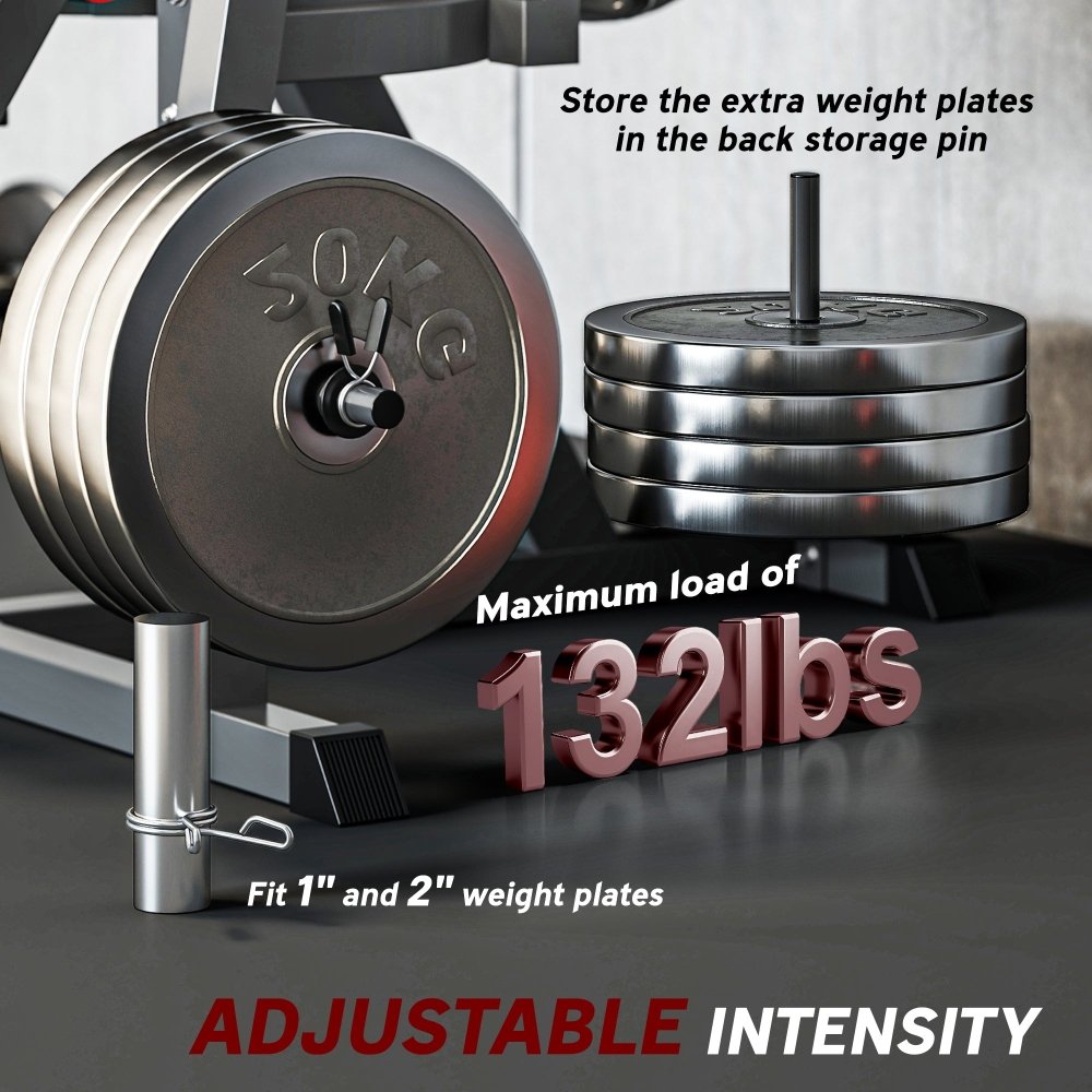 SPORTNOW Seated Leg Extension and Curl Machine, Plate - Loaded Leg Extension Chair for Home Gym Quad, Hamstring and Glute Training