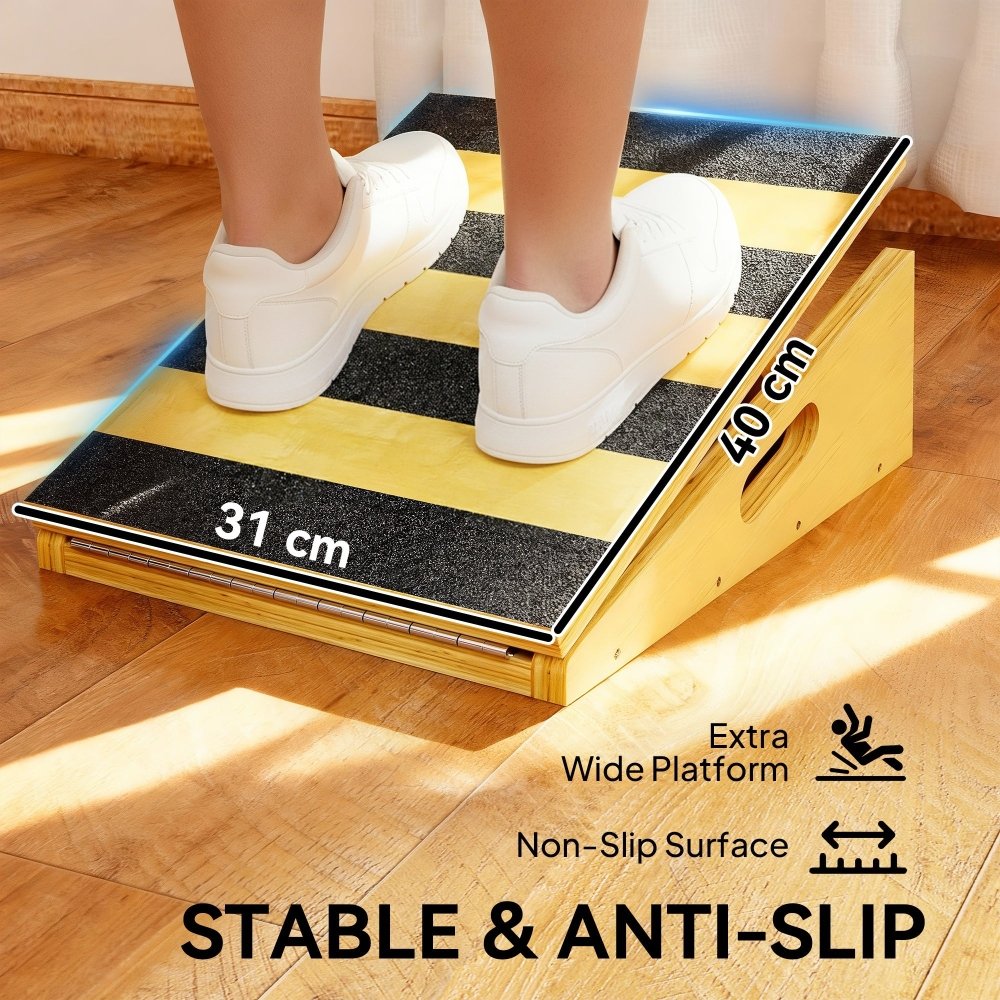 SPORTNOW Slant Board Calf Stretcher – Adjustable Incline Stretch Board