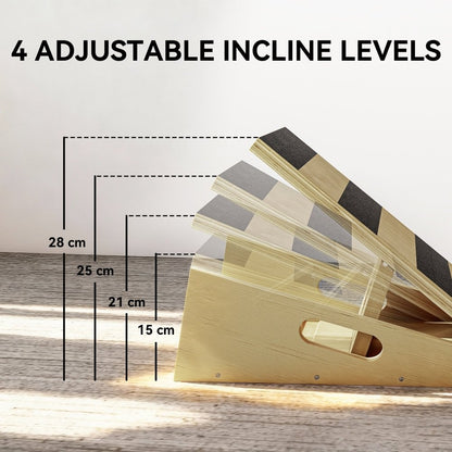 SPORTNOW Slant Board Calf Stretcher – Adjustable Incline Stretch Board