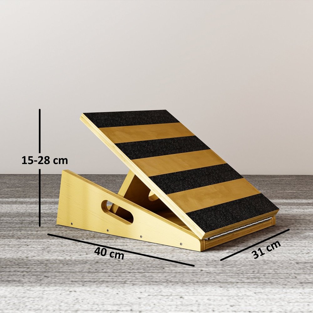 SPORTNOW Slant Board Calf Stretcher – Adjustable Incline Stretch Board