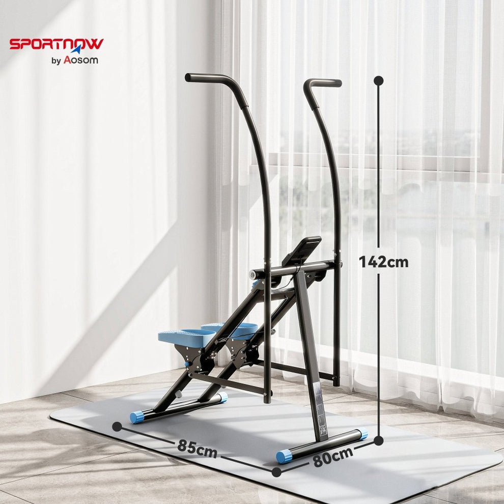 Stepper Pieghevole SPORTNOW: Climber Verticale Con Monitor LCD Per Allenamento Completo A Casa!