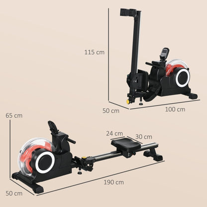 SPORTNOW Water Rowing Machine