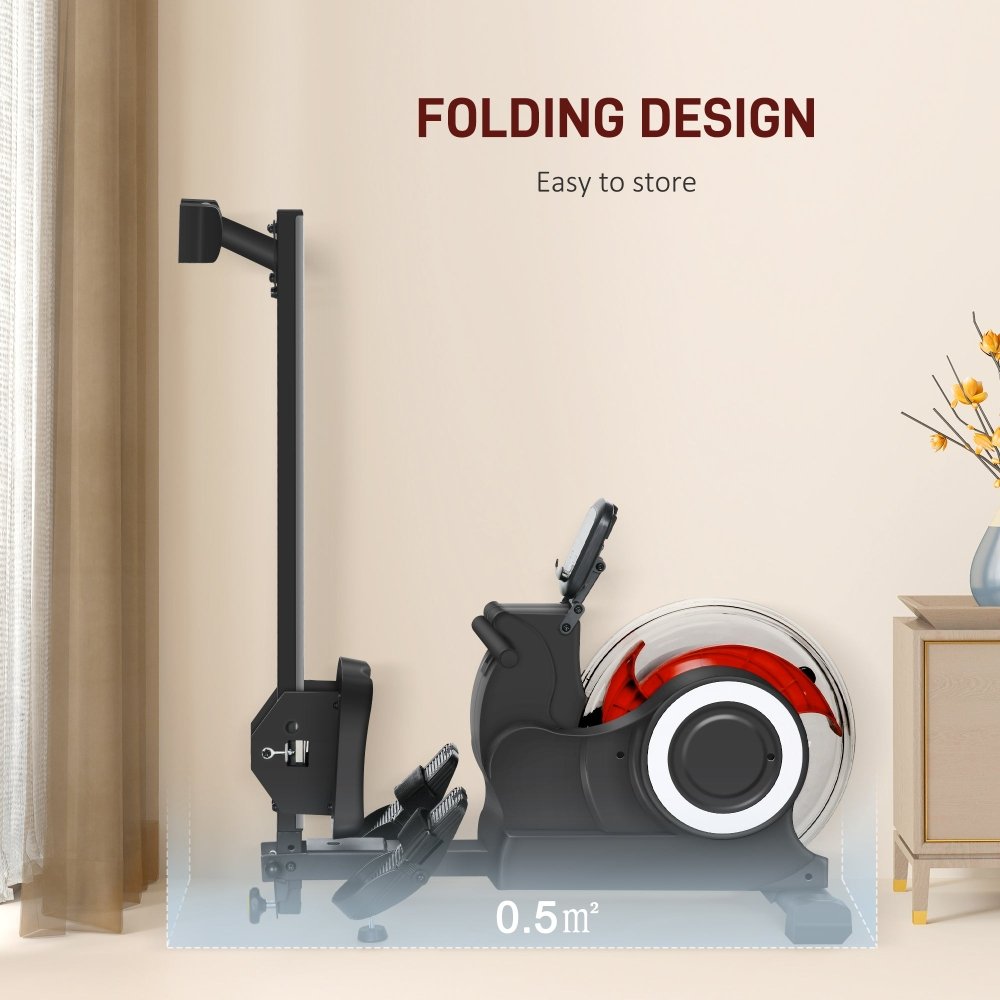 SPORTNOW Water Rowing Machine