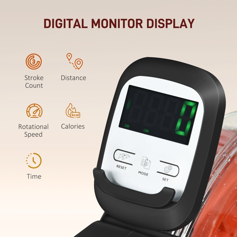 SPORTNOW Water Rowing Machine