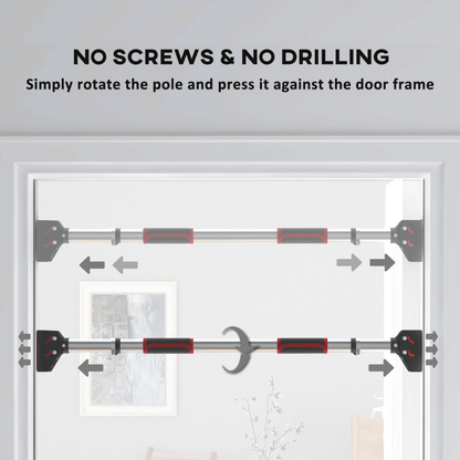 Steel Adjustable Doorway Pull - Up Bar (75–92cm)