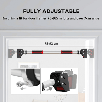 Steel Adjustable Doorway Pull - Up Bar (75–92cm)
