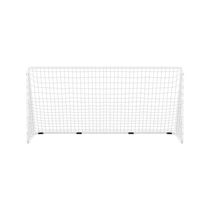 Steel Football Goal with Net White 366 x 122 x 182cm
