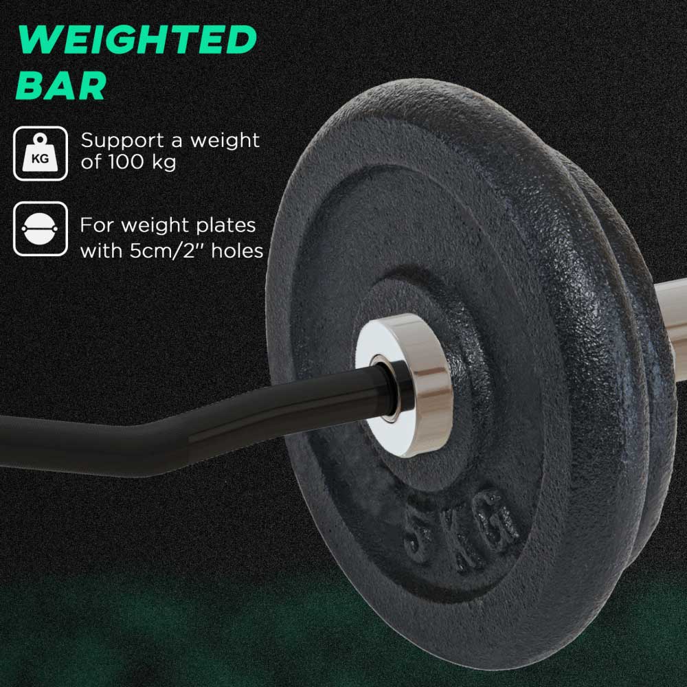 The Iron Curve – Olympic Curl Bar Set (38kg)