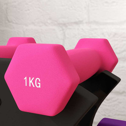 The Precision Set – 1kg to 3kg Dumbbells & Rack