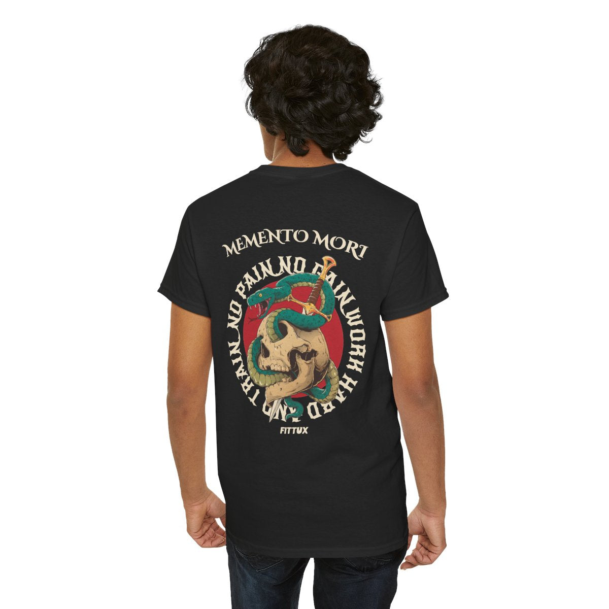 FITTUX No Pain No Gain Memento Mori Graphic T-Shirt