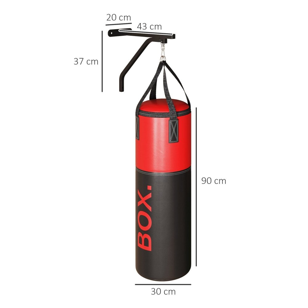 Wall - Mounted Punch Bag Set with Gloves & Bracket
