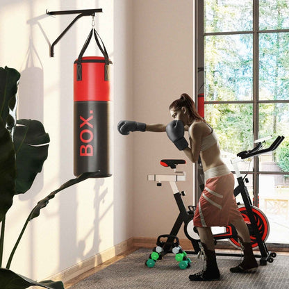 Wall - Mounted Punch Bag Set with Gloves & Bracket